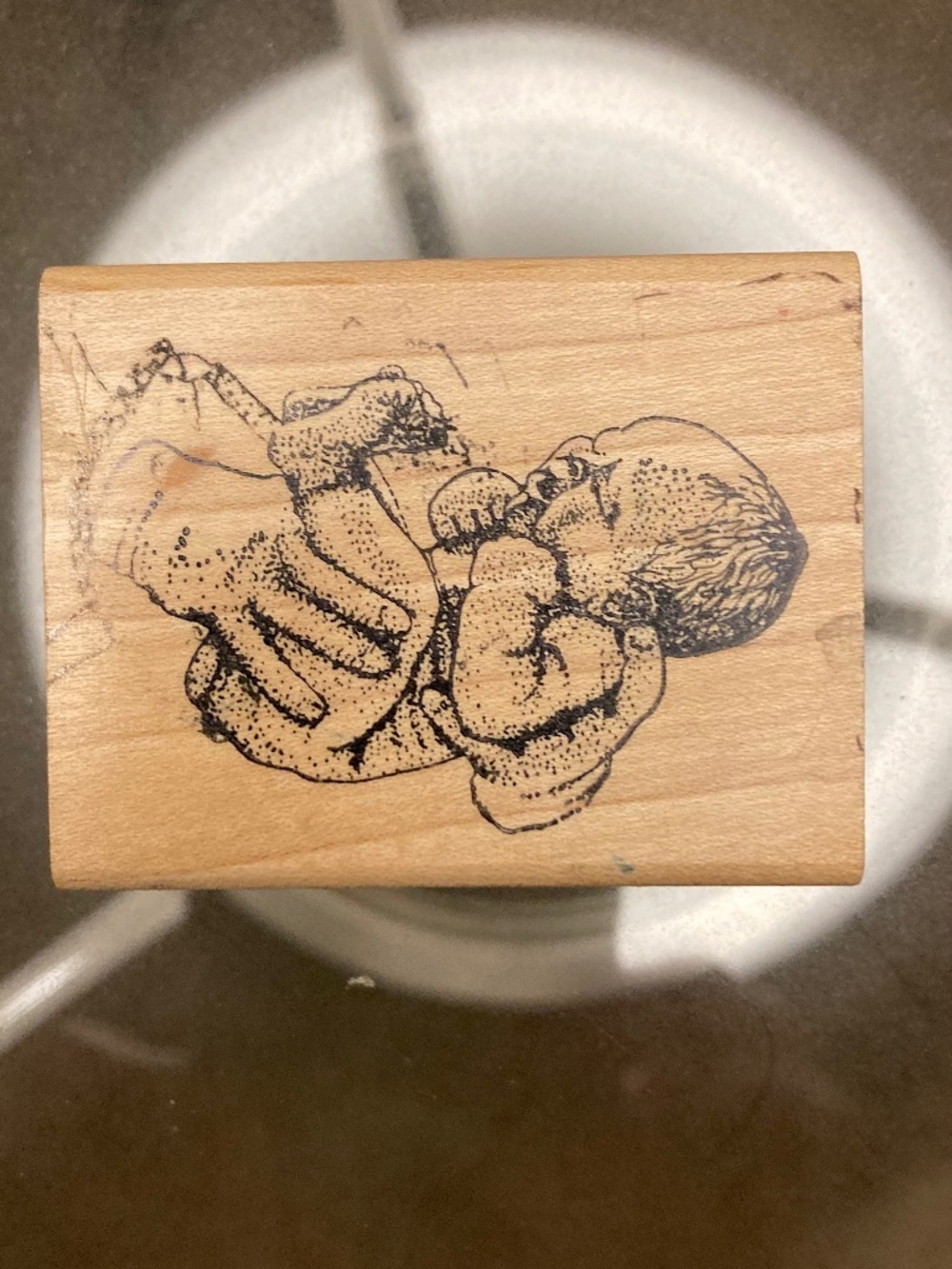 Newborn baby rubber stamp